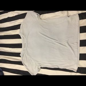 american eagle baby blue rubbed shirt